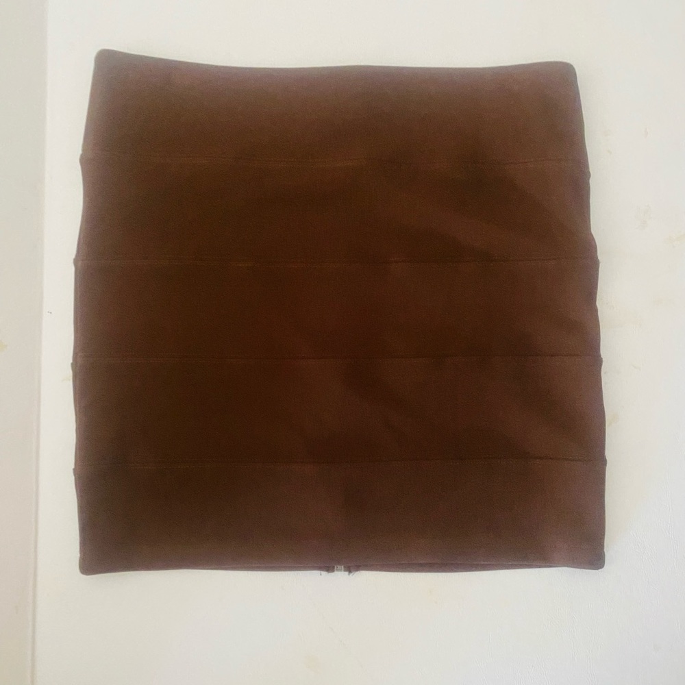 Millau Brown Stretch Bandage Mini Skirt Sz M